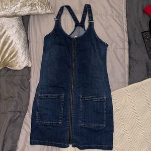 Hollister denim overall mini dress